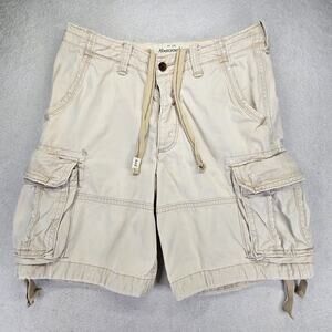 Vintage Abercrombie & Fitch Cargo Shorts Mens 34 Y2K (Fit 36) Heavy Fatigue 10"